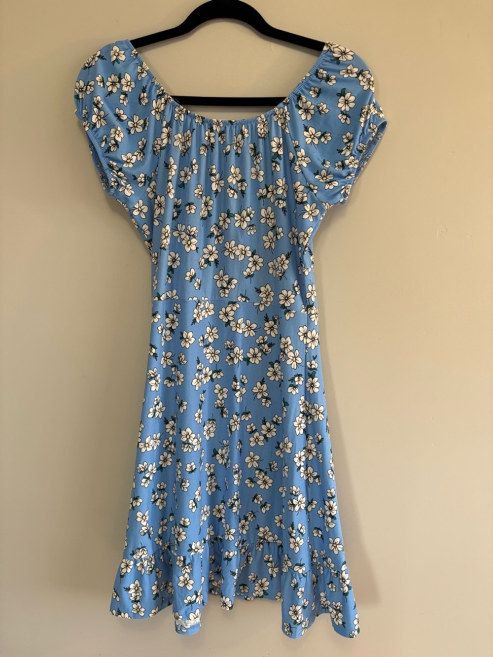 Ardene Light Blue Floral Button-Front Dress Size Small of the Shoulder - Picture 4 of 8